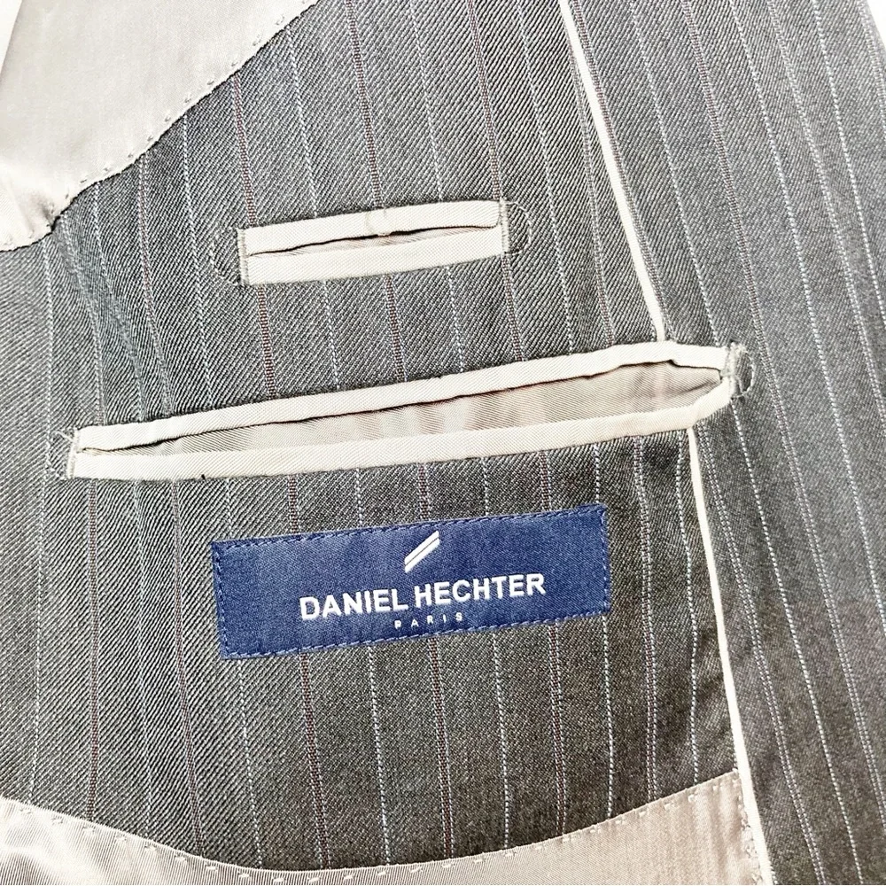 Daniel Hechter pinstripe grey Wool suit jacket Blazer
